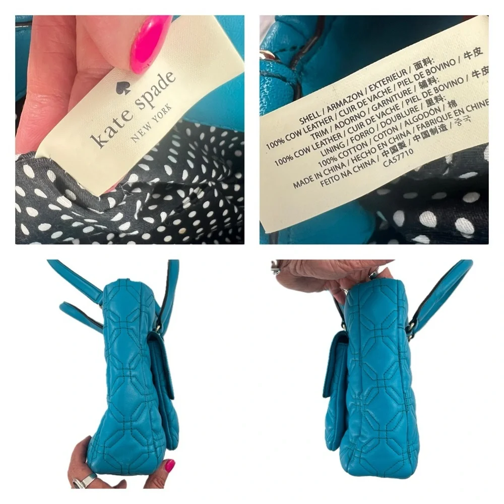 Kate Spade New York Astor Court Lila Quilted Shoulder Bag Deep Turquoise
